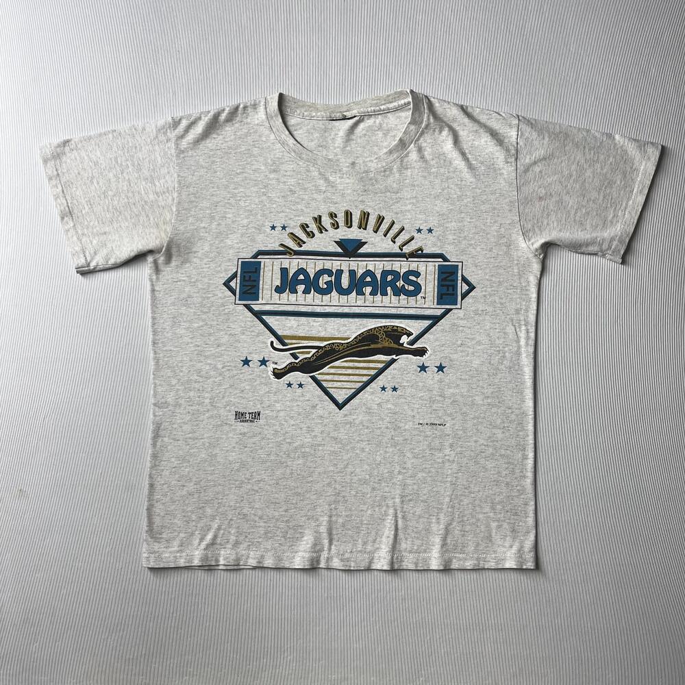 Vintage Jacksonville Jaguars Shirt Banned Logo Mens Large Gray NFL Football 90s